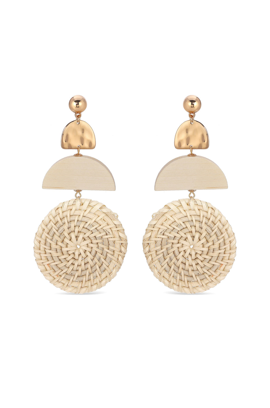 Natural Raffia Dangle Earrings