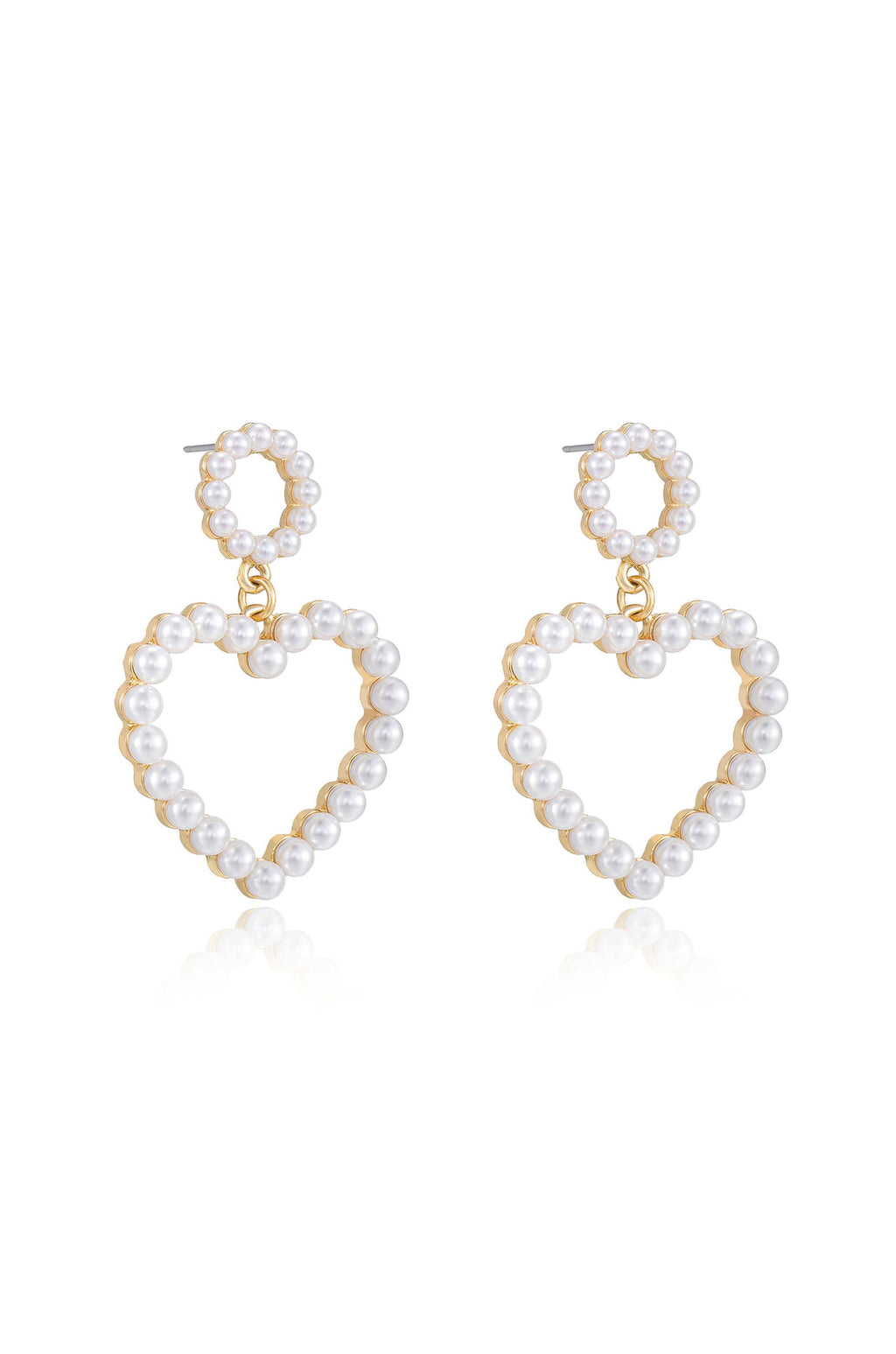 Loving Pearl Heart Earrings