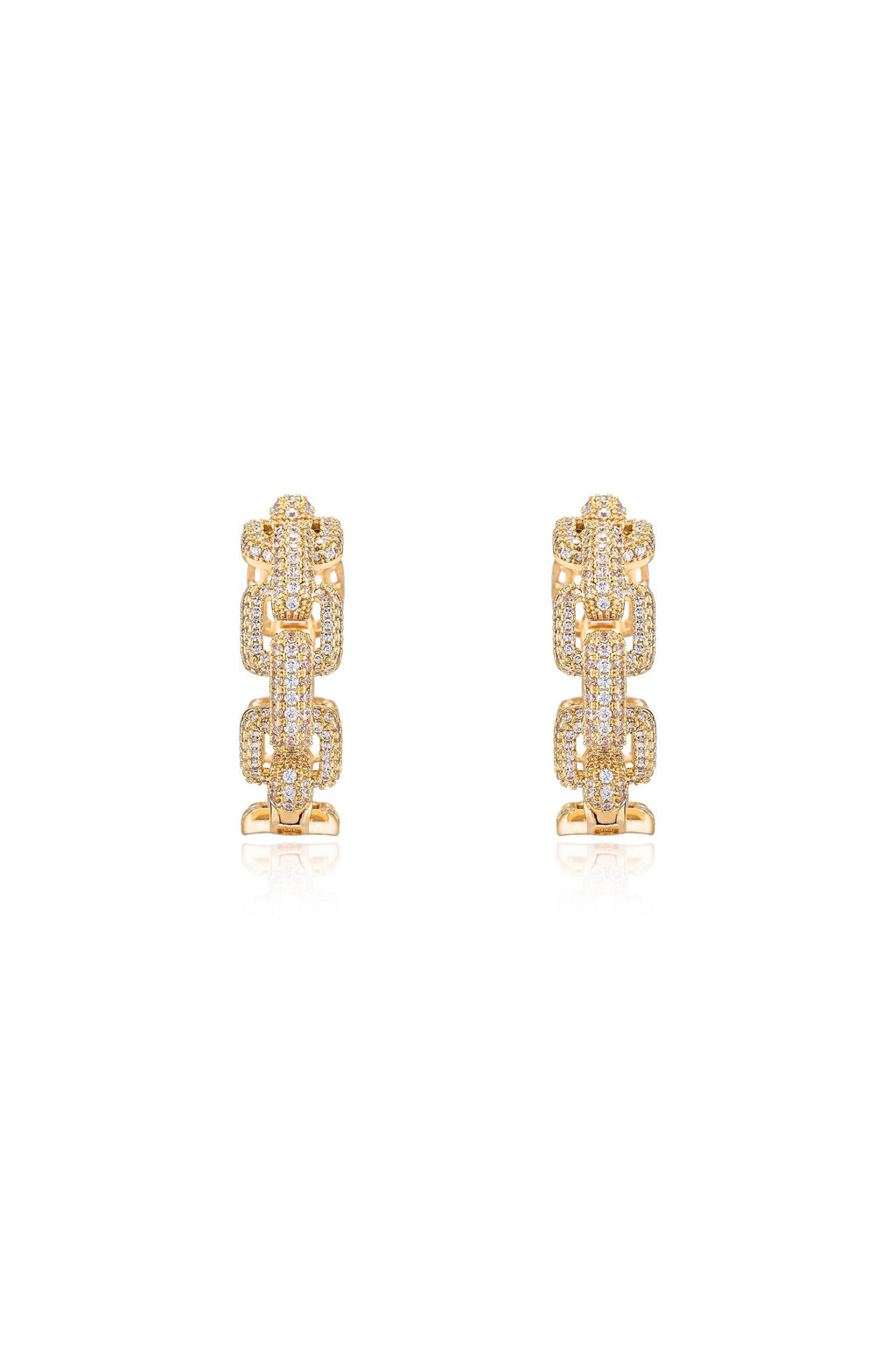 Crystal Chain Link Hoops