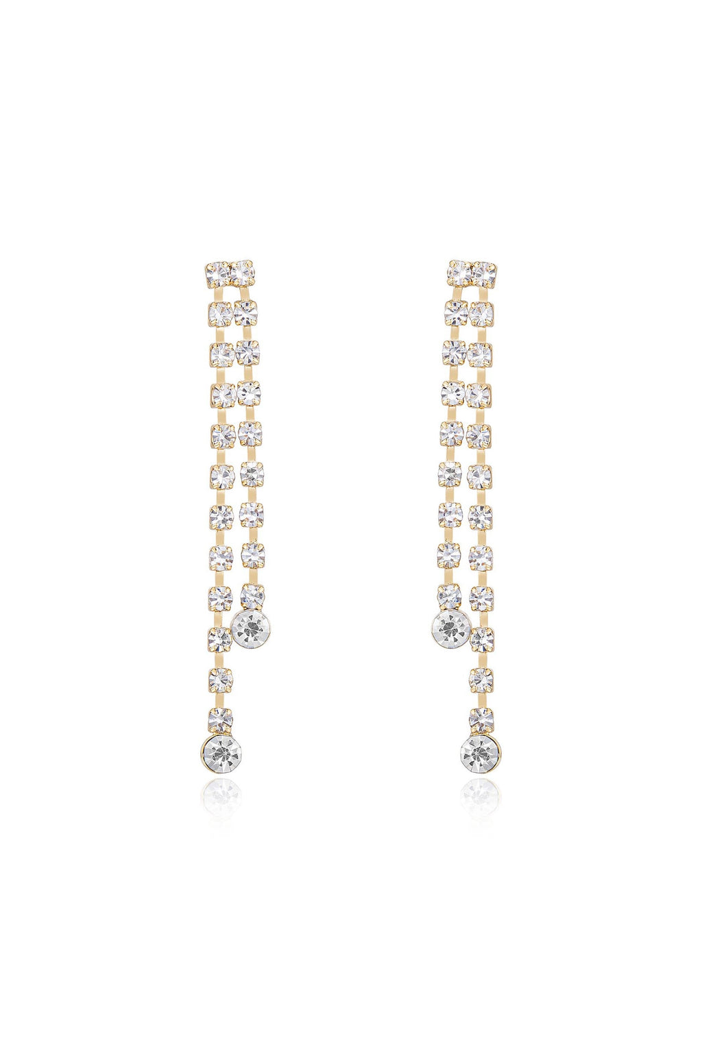 Crystal Sun Shower Dangle Earrings