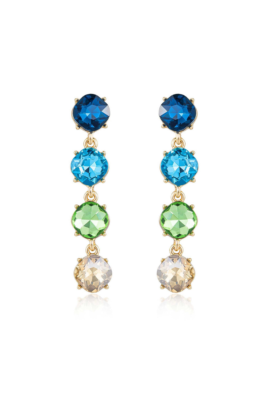 Four the Money Earrings in blue