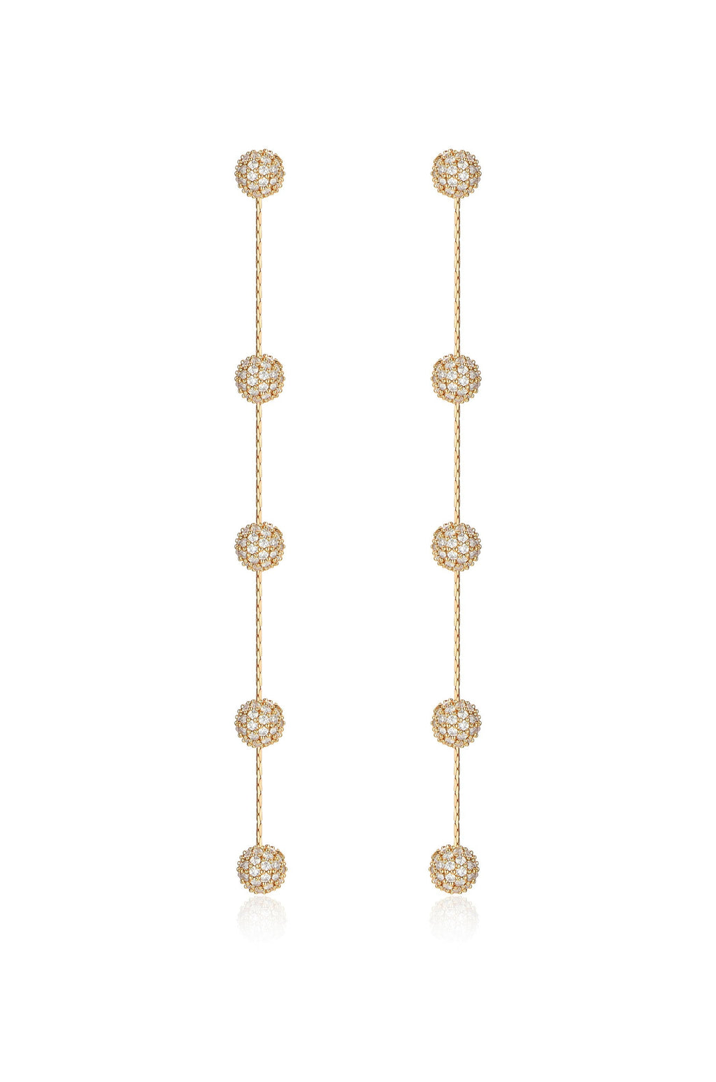 Crystal Ball Drop Earrings