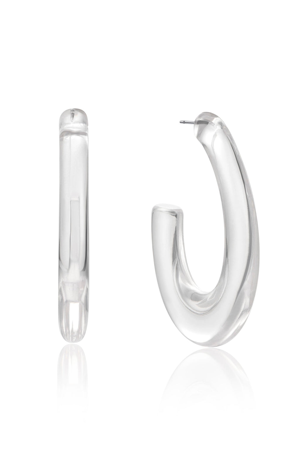 Clear Path Resin Hoop Earrings