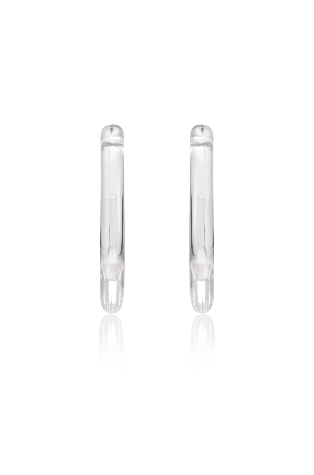 Clear Path Resin Hoop Earrings