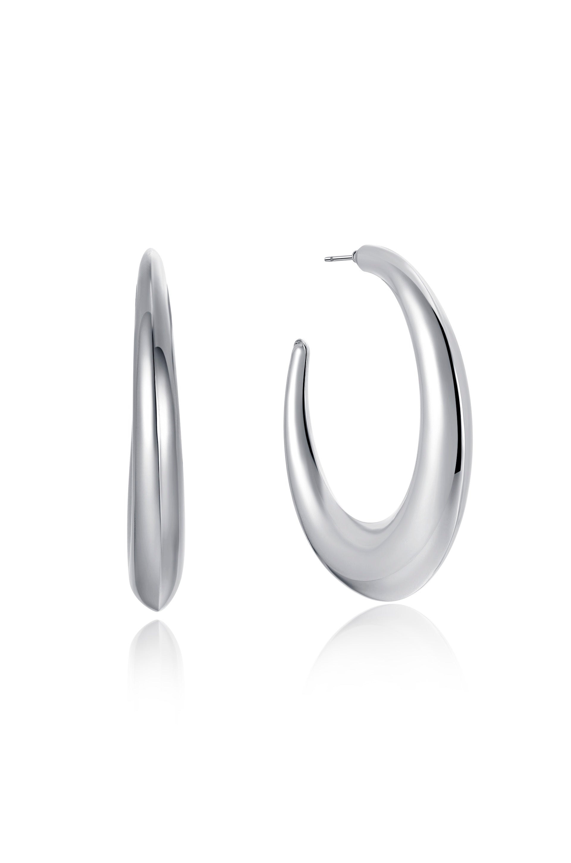 The Essential Hoop Earring Rhodium Plated 2