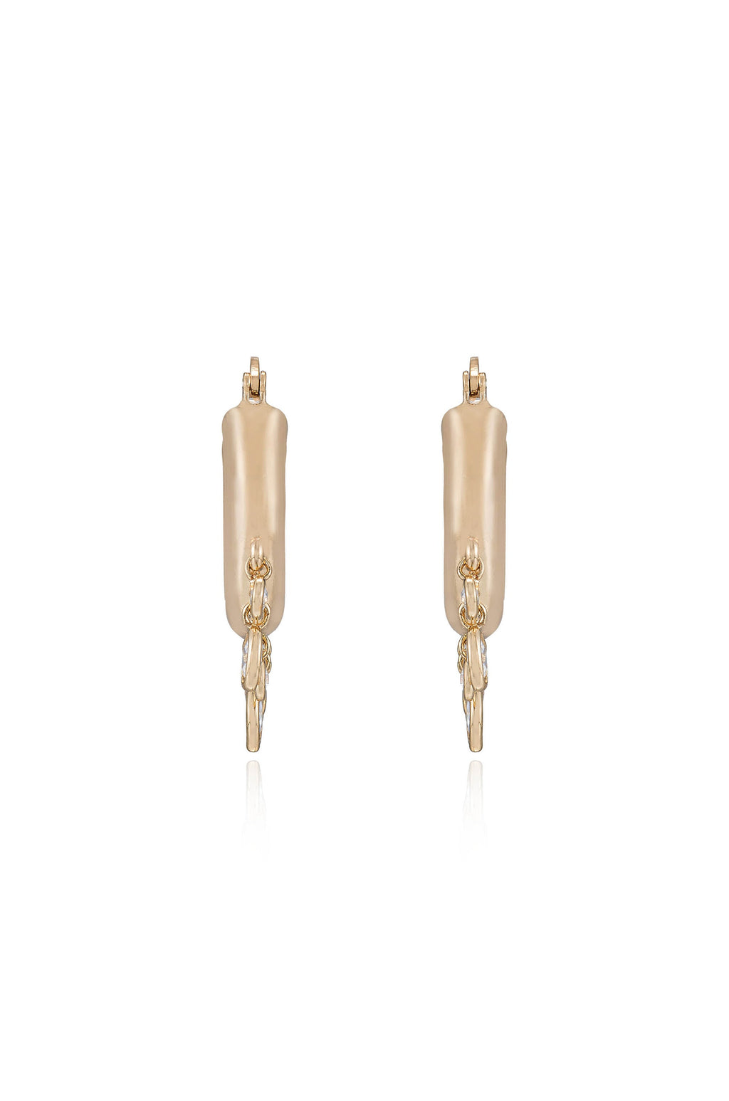 Shaker Bezel Crystal Huggie Hoop Earrings