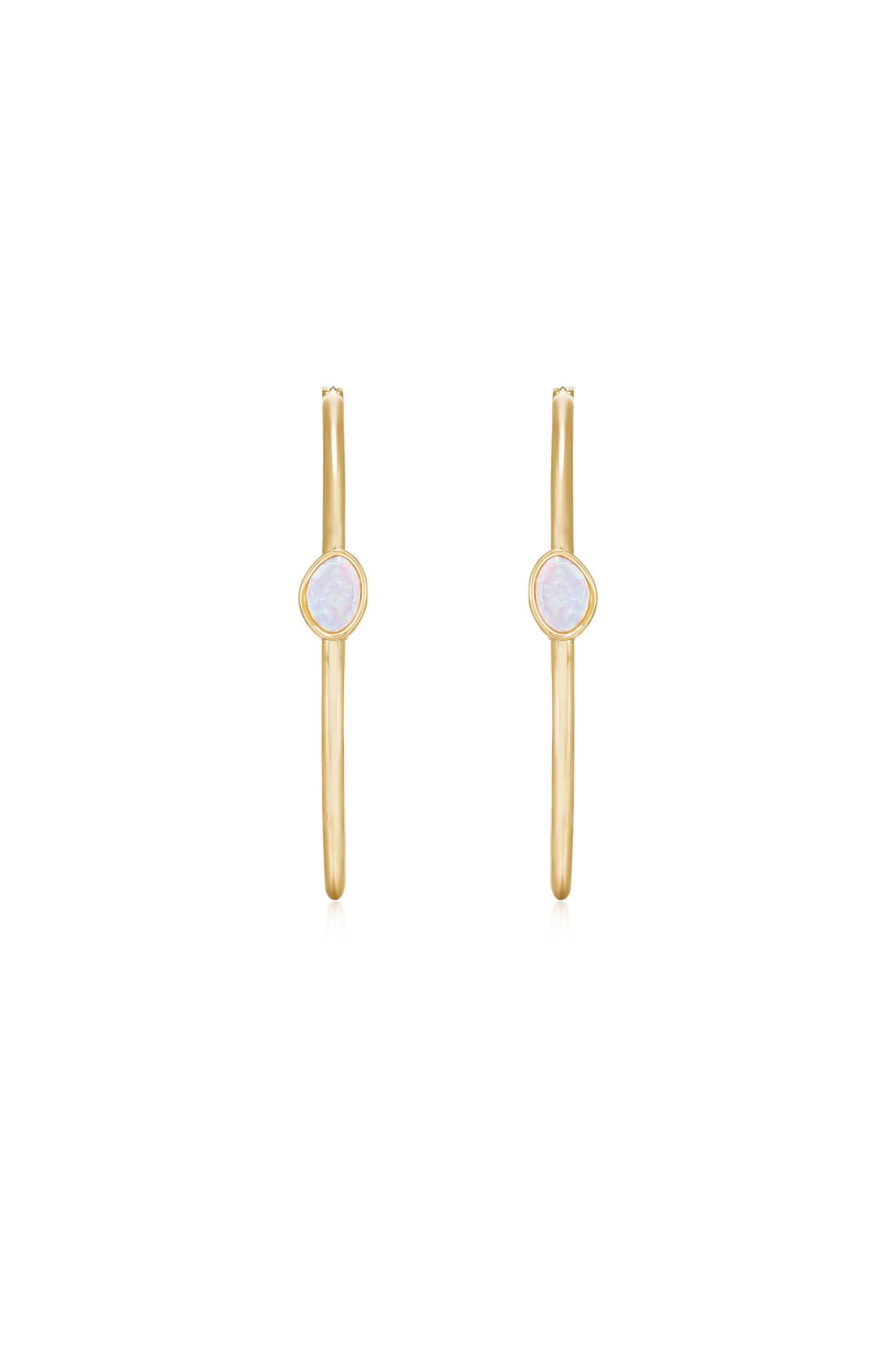 A Drop of Opal Hoop Earrings