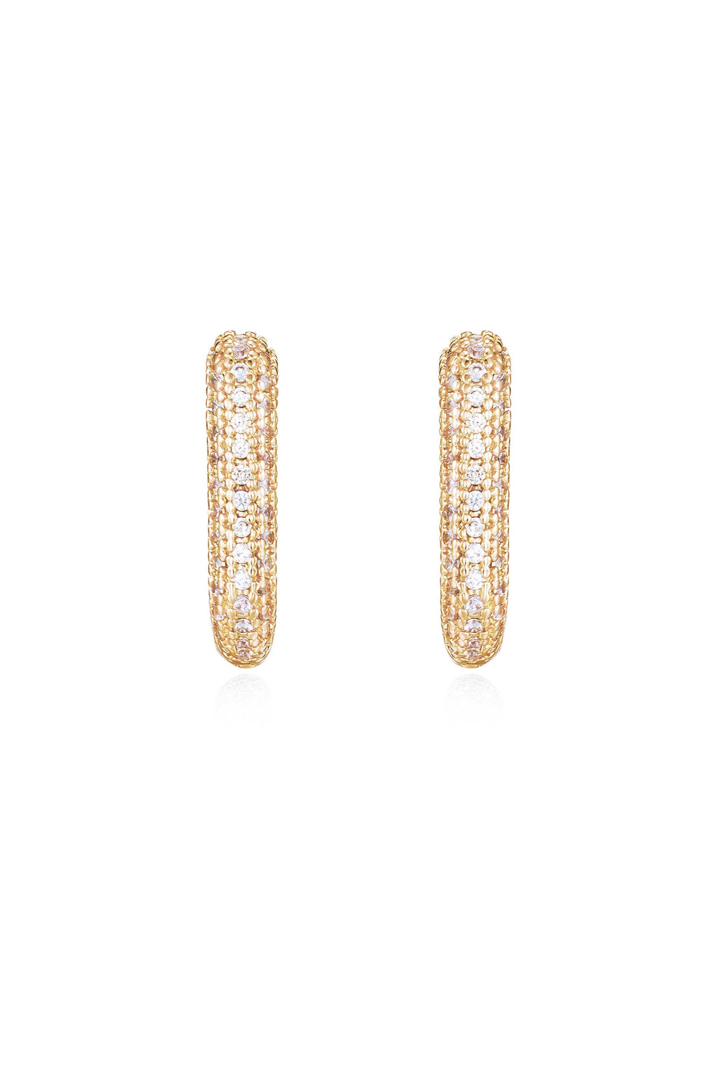 Petite Pave Huggie Earrings