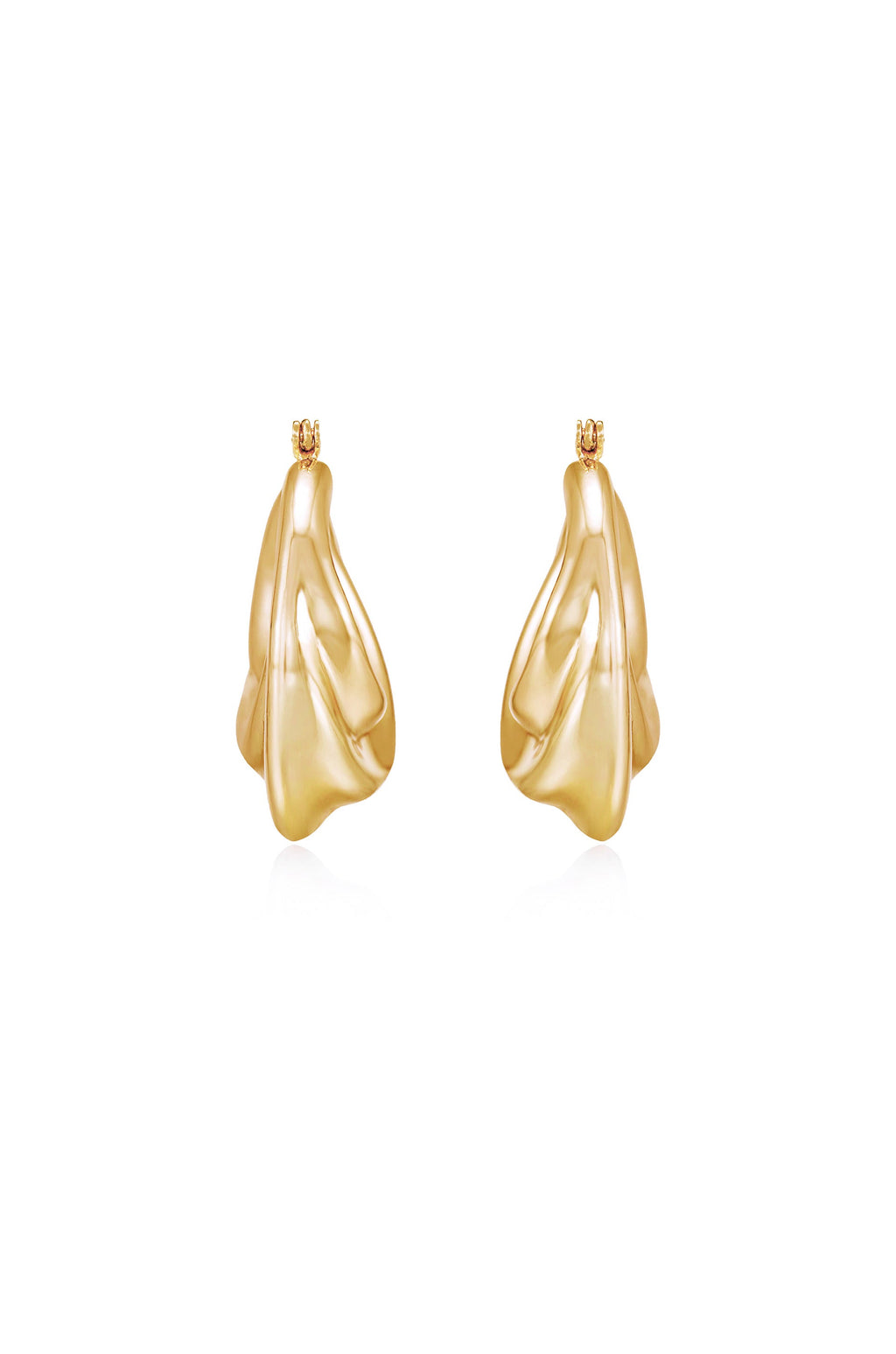 Crescent Swirl Hoop Earrings