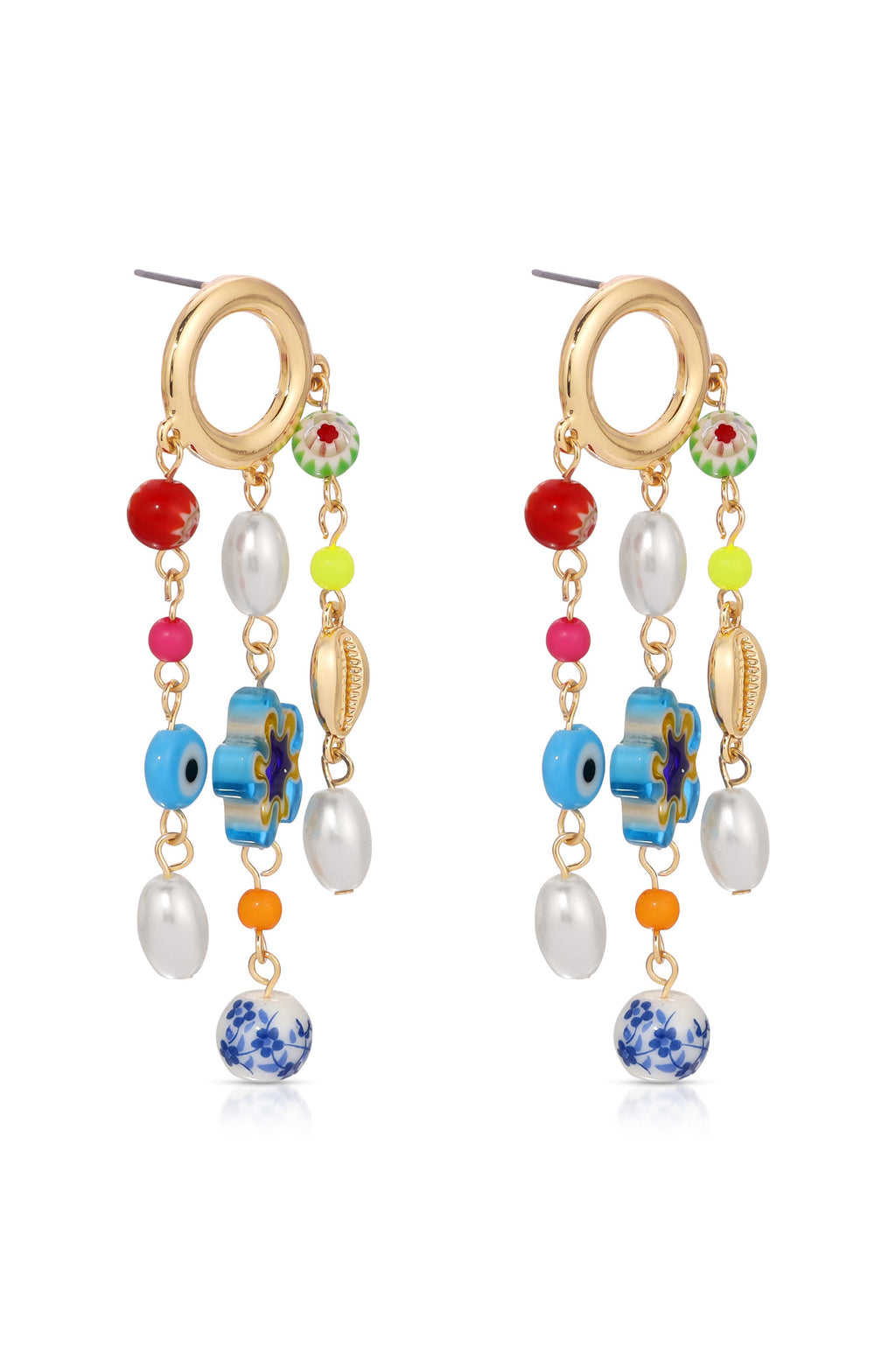 Sunny Days Pearl and Bead Dangle Earrings side