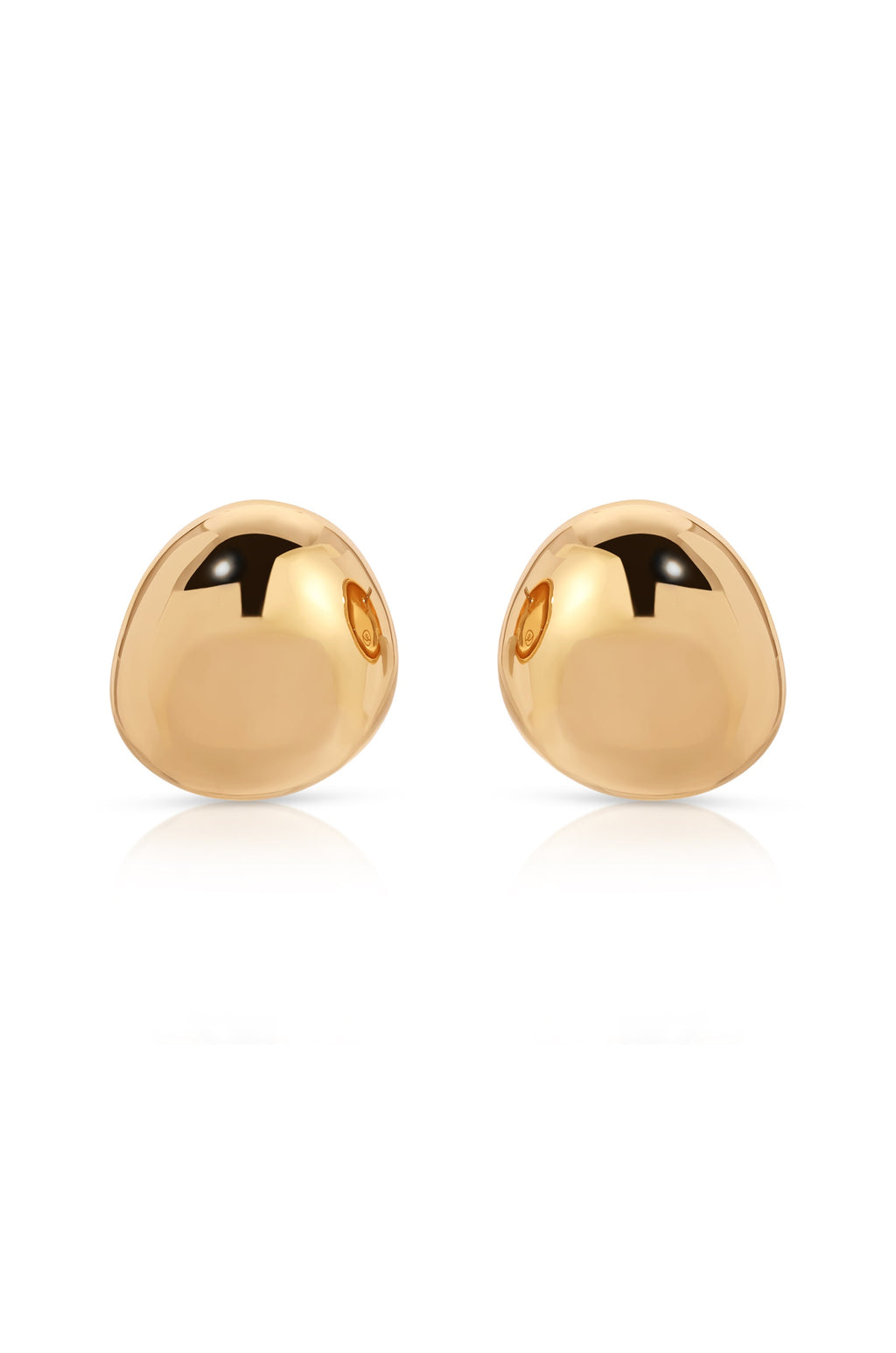 Polished Pebble Stud Earrings