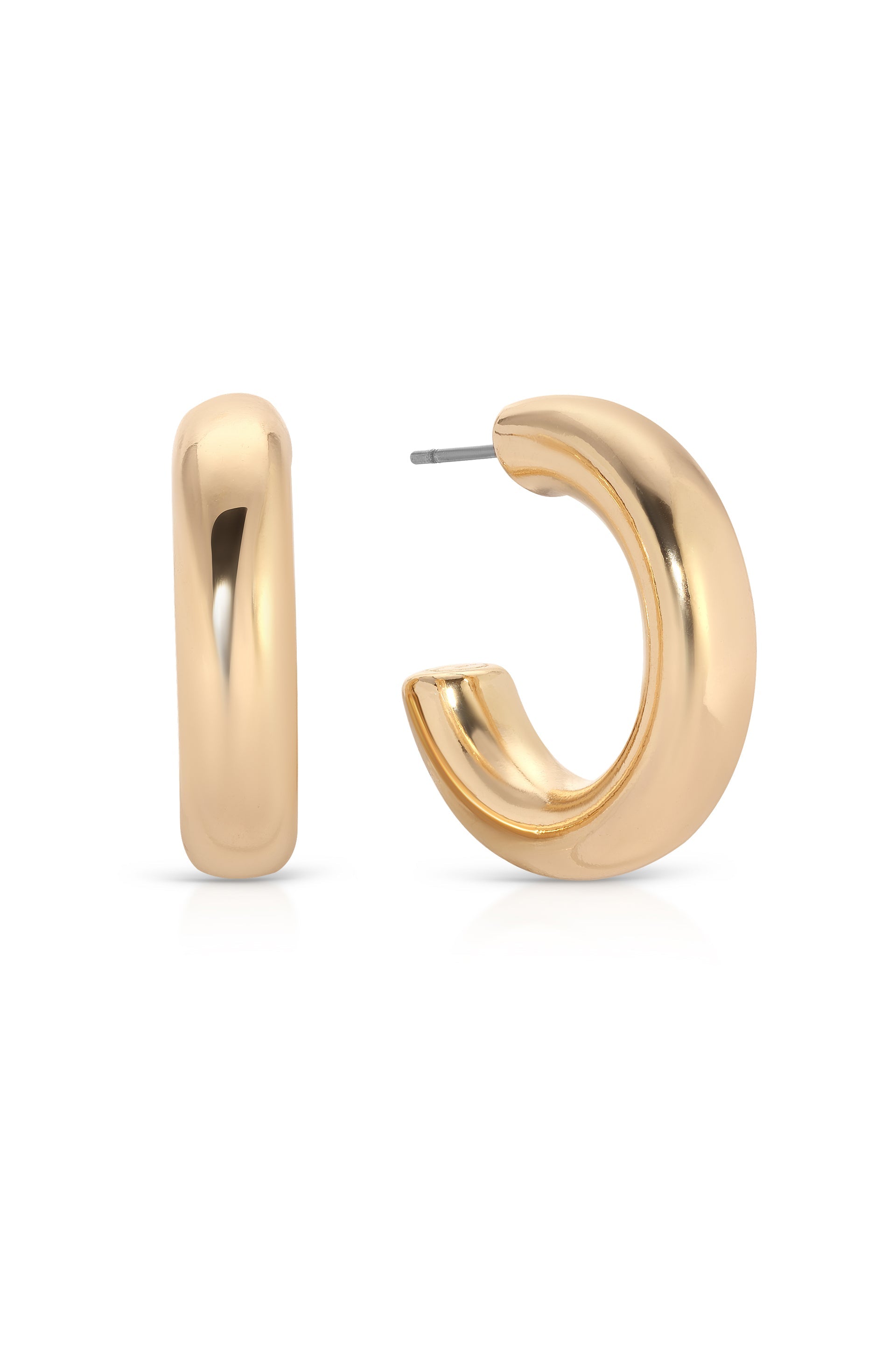 Small Thick Classic Hoops 18k Gold Plated
