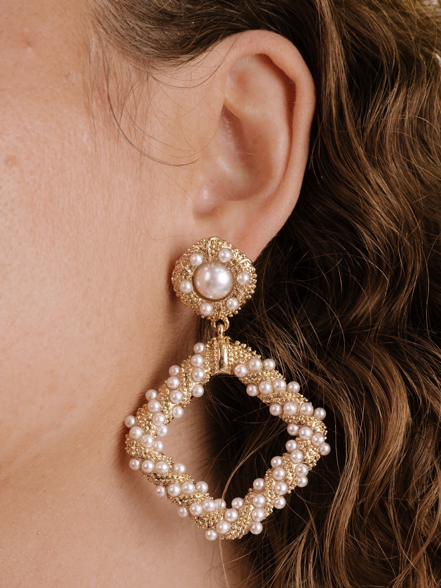 Pearl Knocker Earrings