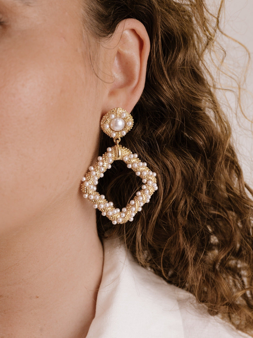 Pearl Knocker Earrings