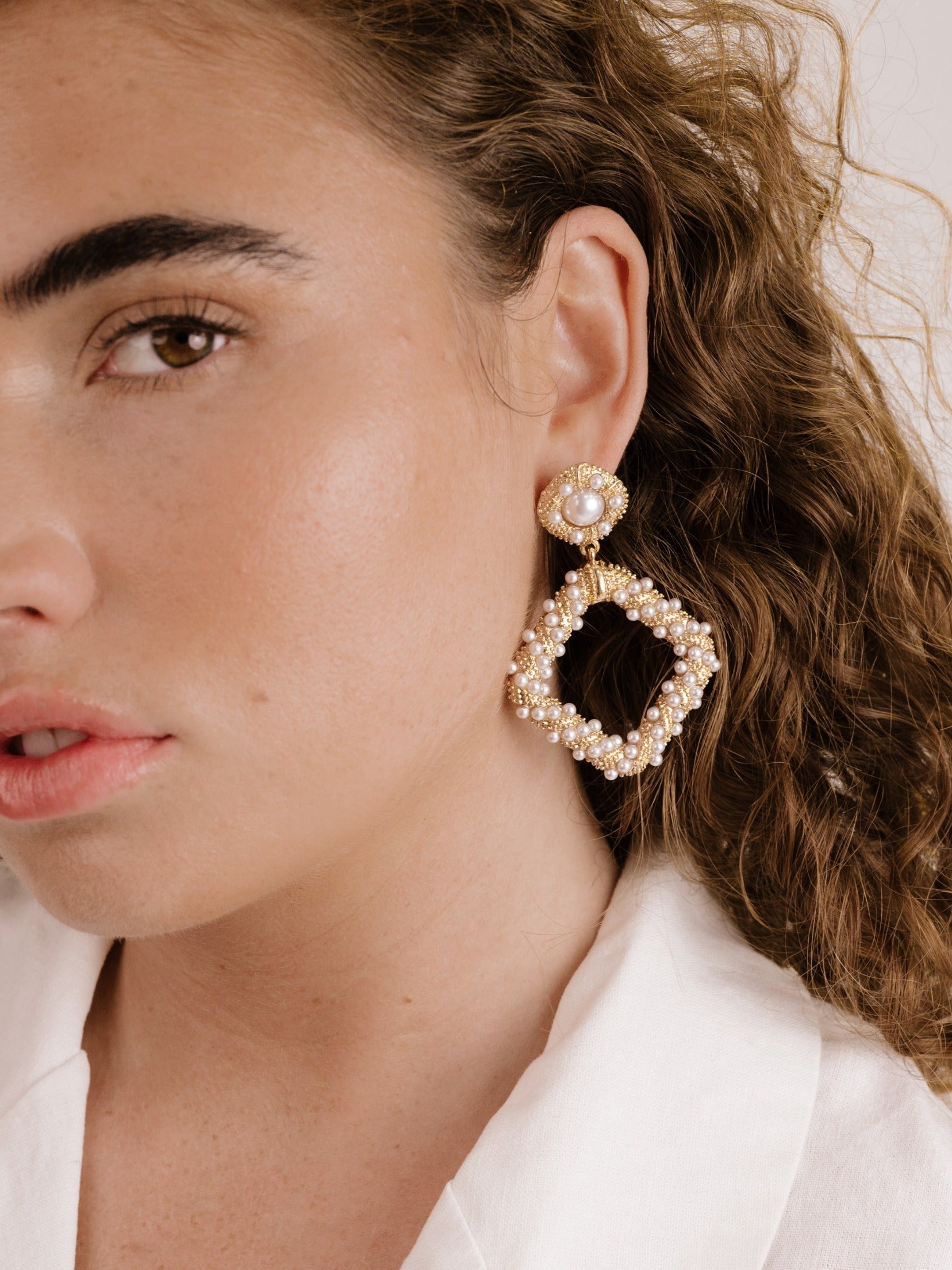 Pearl Knocker Earrings