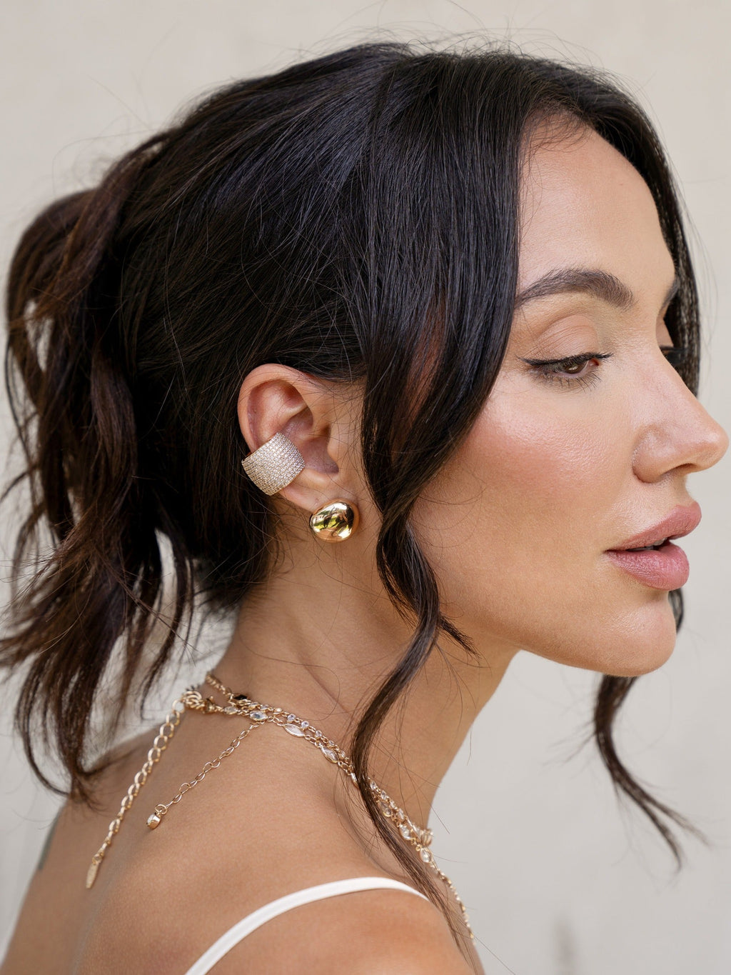Crystal Statement Chunky Ear Cuff