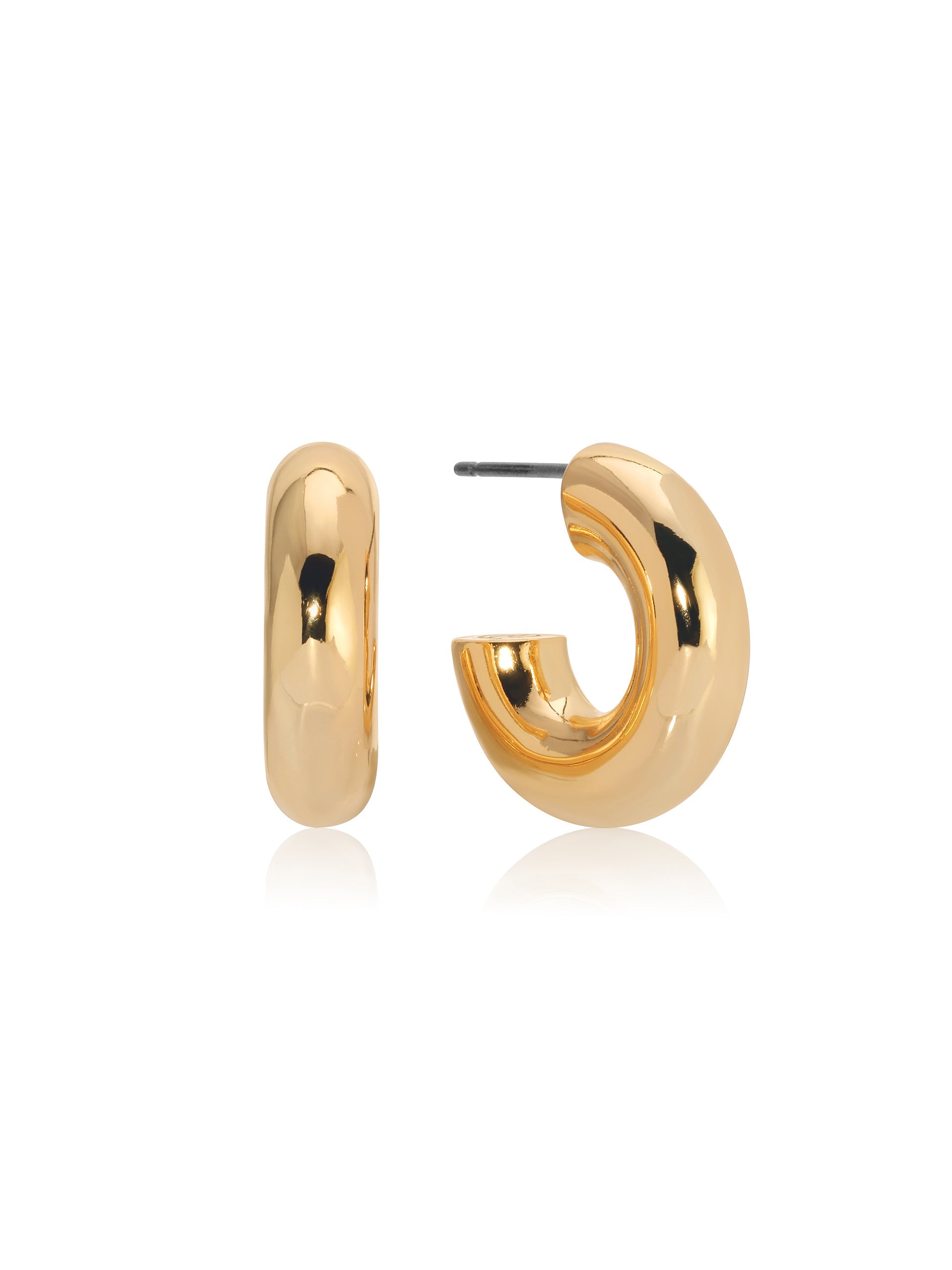 Mini Thick Classic Hoops 18k Gold Plated