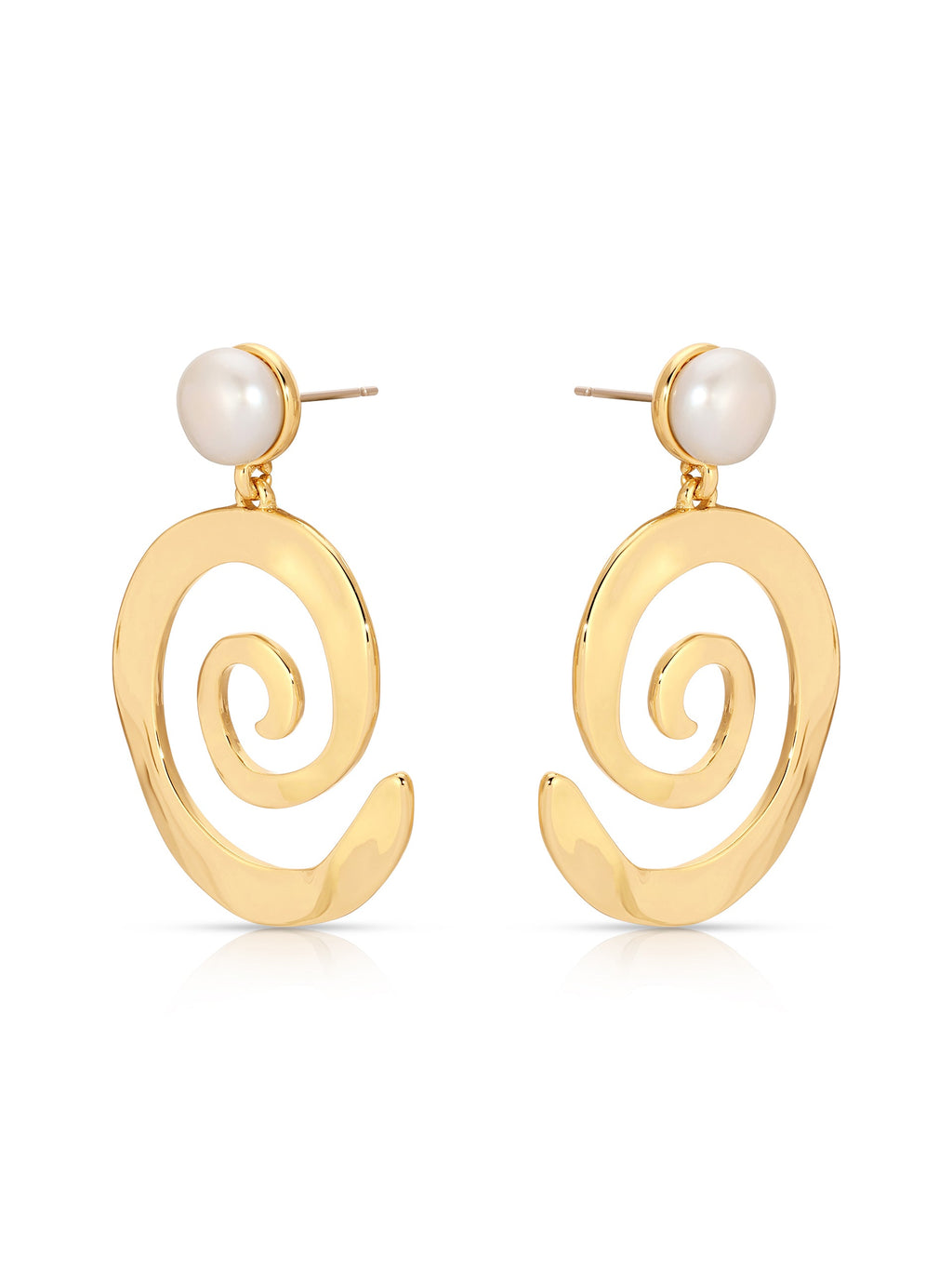 Aura Swirl Pearl Earrings