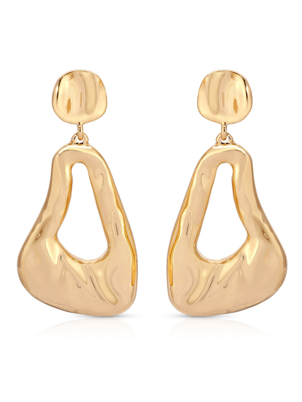 Molten Drop Earrings 18k Gold Plated