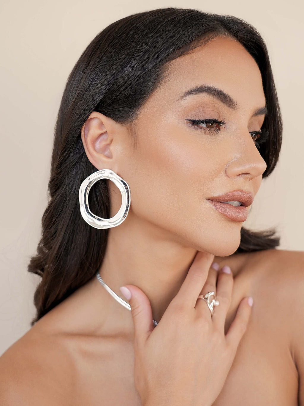 Open Circle Earrings
