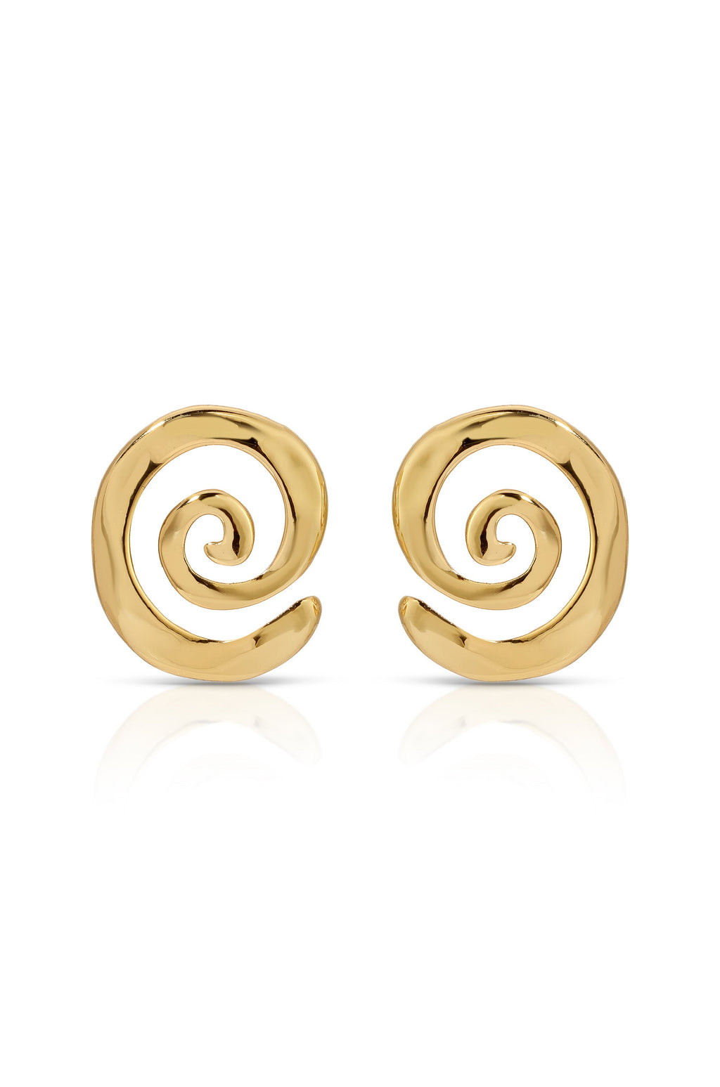 Aura Swirl Studs 18k Gold Plated