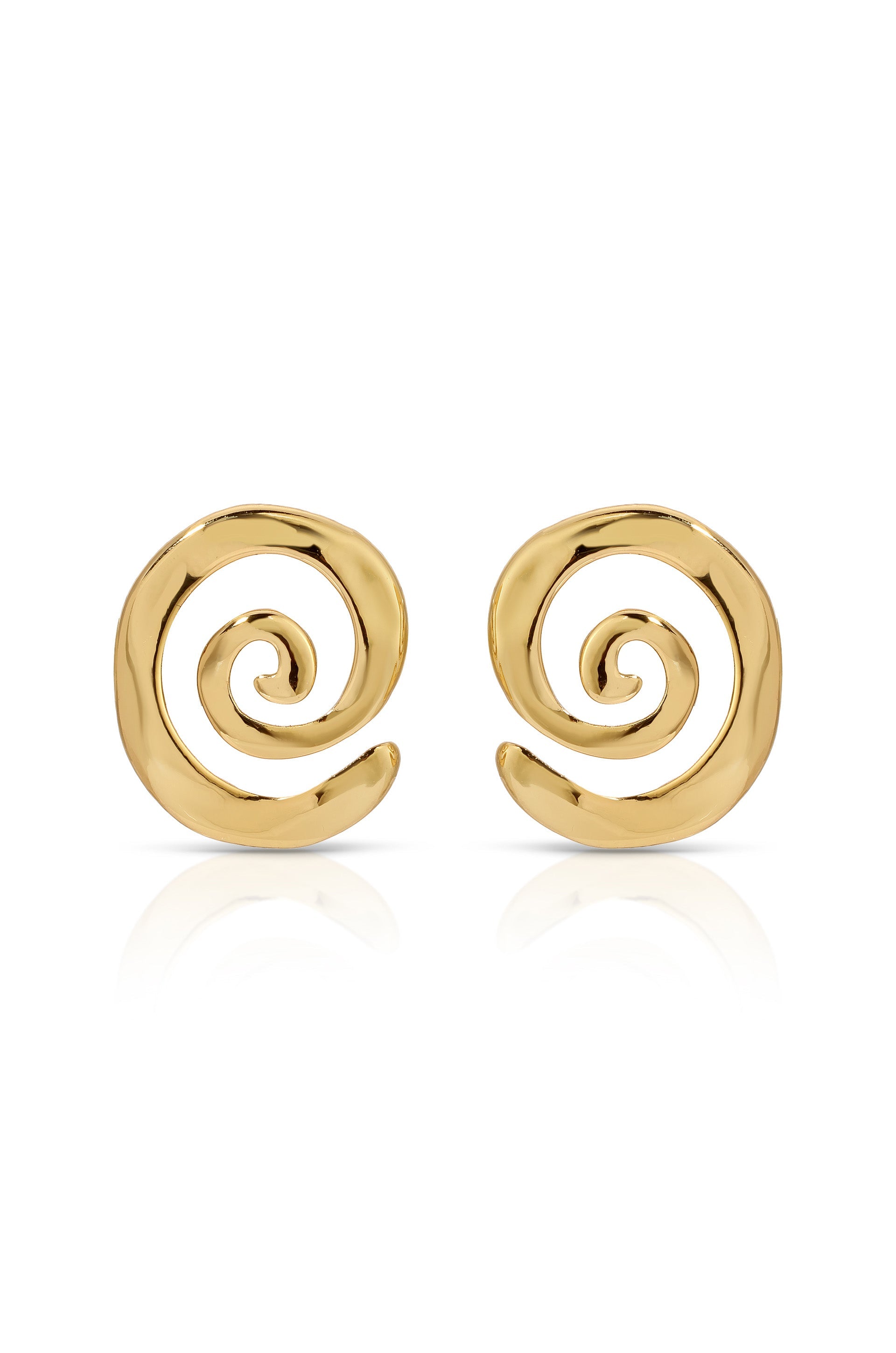 Aura Swirl Studs 18k Gold Plated