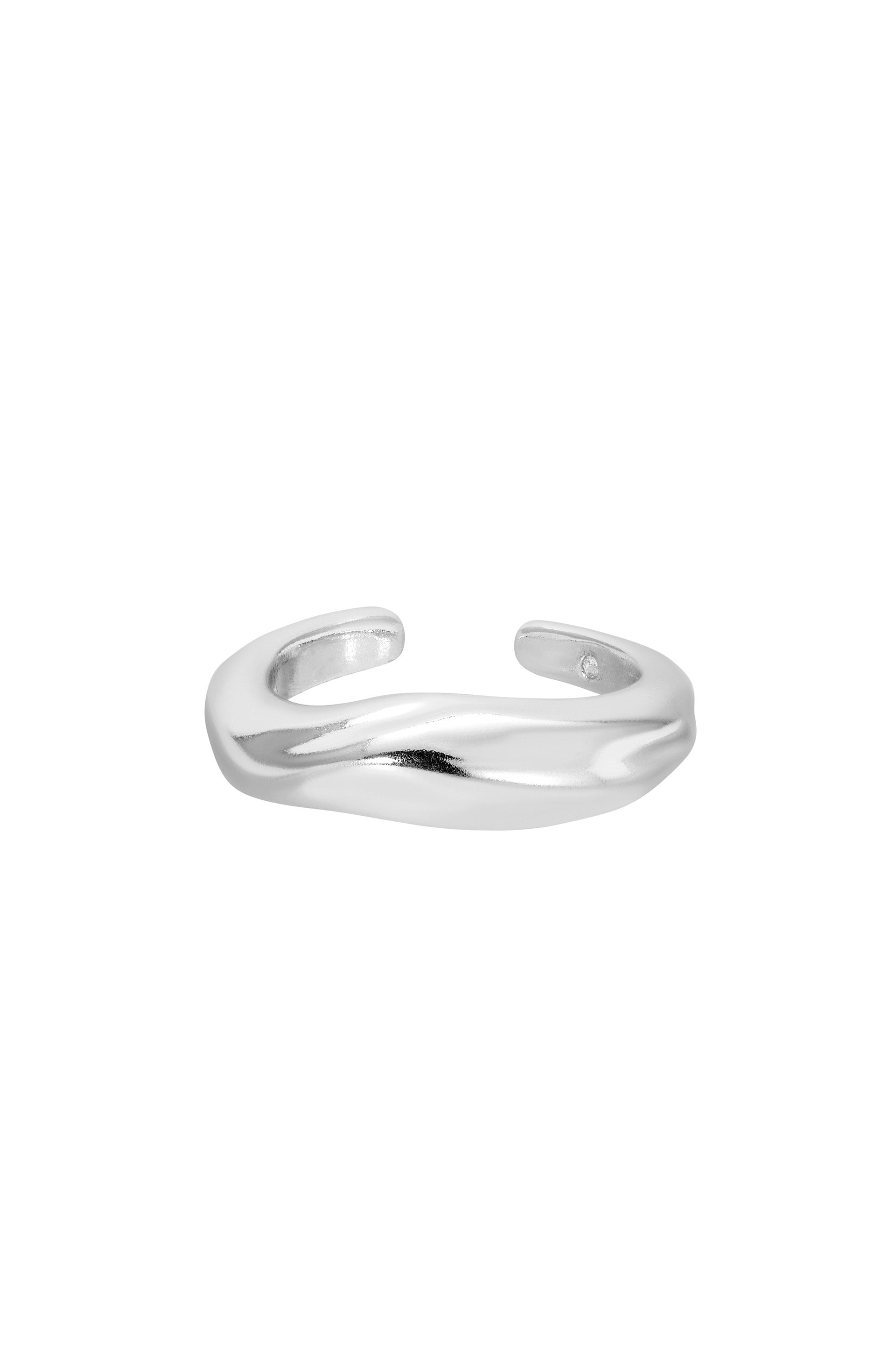 Organic Form Ear Cuff Silver Plated